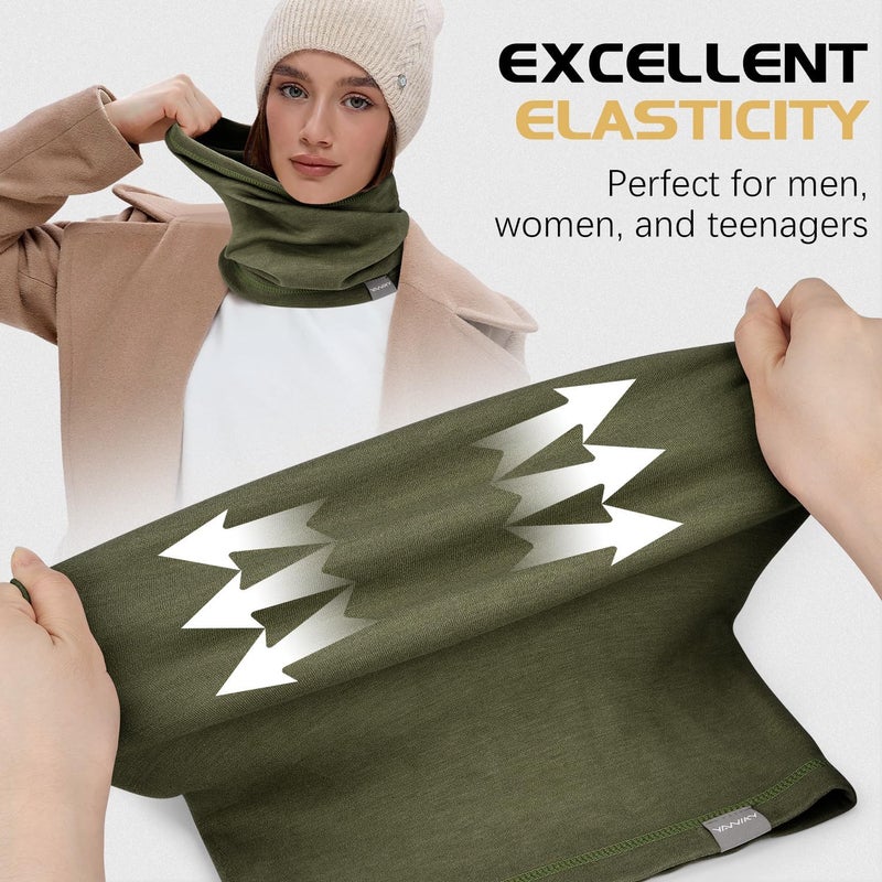 YANIKY Neck Gaiter Winter Neck Warmer for Men & Women Windproof Face Mask for Cold Weather Breathable Ski Face Cover Scarf - Image 4